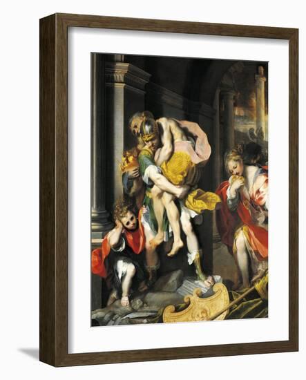 Aeneas and Anchises, Detail from Aeneas Escaping from Troy, 1598-Federico Barocci-Framed Giclee Print