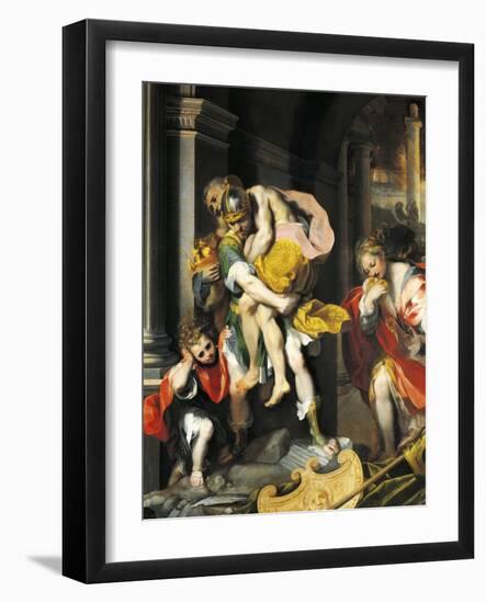 Aeneas and Anchises, Detail from Aeneas Escaping from Troy, 1598-Federico Barocci-Framed Giclee Print