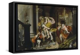Aeneas and Anchises Escaping from Troy, c.1587-Federico Barocci-Framed Stretched Canvas