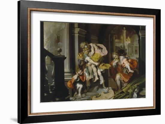 Aeneas and Anchises Escaping from Troy, c.1587-Federico Barocci-Framed Giclee Print