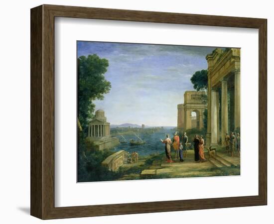 Aeneas and Dido in Carthage, 1675-Claude Lorraine-Framed Premium Giclee Print