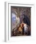 Aeneas and Dido in the Cave (With Eros on Right)-Sebastiano Santi-Framed Art Print