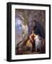 Aeneas and Dido in the Cave (With Eros on Right)-Sebastiano Santi-Framed Art Print