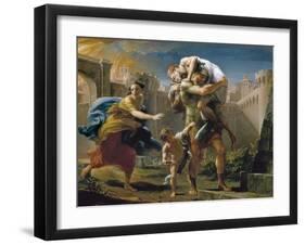 Aeneas and His Family Fleeing Troy-Pompeo Batoni-Framed Art Print