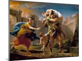 Aeneas and his family running away from the city of Troy-Pompeo Girolamo Batoni-Mounted Giclee Print