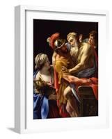 Æneas and His Father Fleeing Troy, C.1635-Simon Vouet-Framed Giclee Print