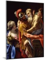 Æneas and His Father Fleeing Troy, C.1635-Simon Vouet-Mounted Giclee Print
