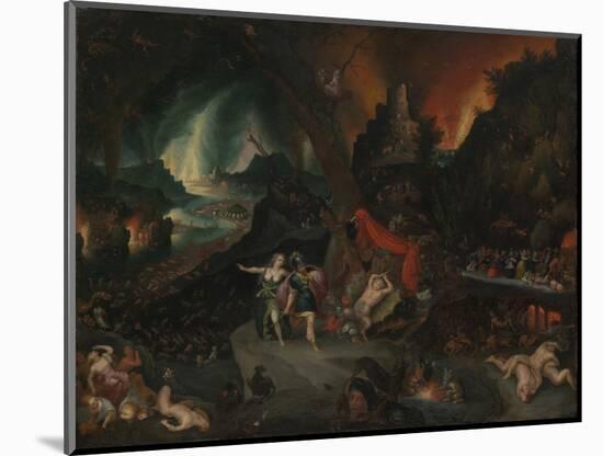 Aeneas and the Sibyl in the Underworld, 1630s-Jan the Younger Brueghel-Mounted Giclee Print