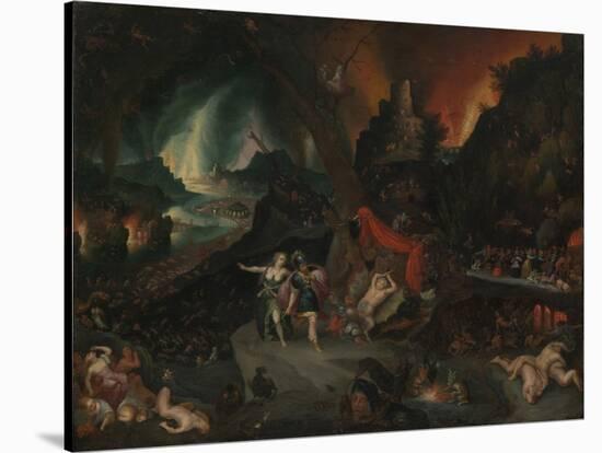 Aeneas and the Sibyl in the Underworld, 1630s-Jan the Younger Brueghel-Stretched Canvas