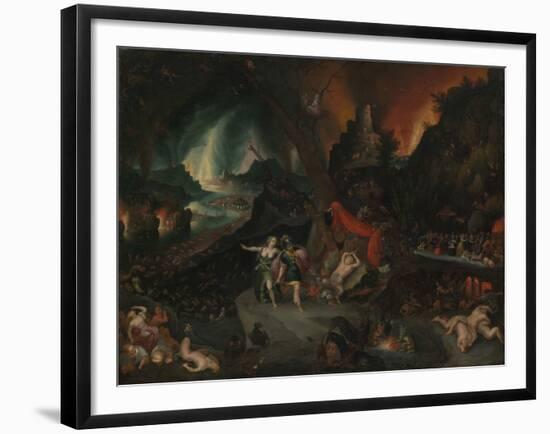 Aeneas and the Sibyl in the Underworld, 1630s-Jan the Younger Brueghel-Framed Giclee Print