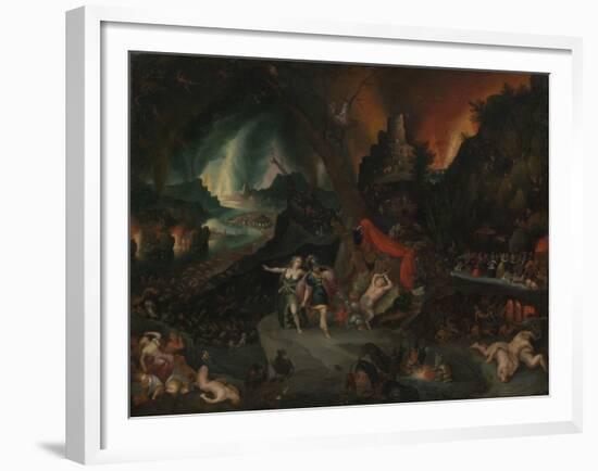 Aeneas and the Sibyl in the Underworld, 1630s-Jan the Younger Brueghel-Framed Giclee Print