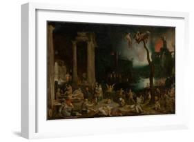 Aeneas and the Sibyl in the Underworld, C.1604 (Oil on Copper)-Jan the Elder Brueghel-Framed Giclee Print