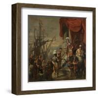 Aeneas at the Court of Latinus-Ferdinand Bol-Framed Art Print