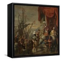 Aeneas at the Court of Latinus-Ferdinand Bol-Framed Stretched Canvas