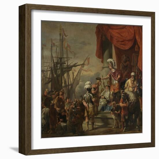 Aeneas at the Court of Latinus-Ferdinand Bol-Framed Art Print