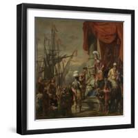 Aeneas at the Court of Latinus-Ferdinand Bol-Framed Art Print