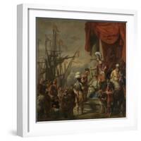 Aeneas at the Court of Latinus-Ferdinand Bol-Framed Art Print