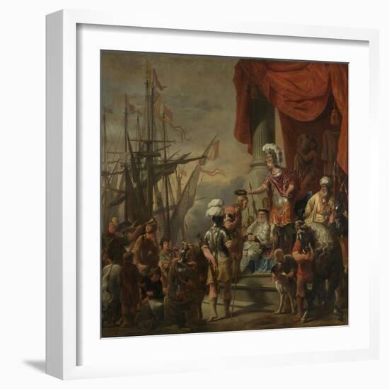 Aeneas at the Court of Latinus-Ferdinand Bol-Framed Art Print