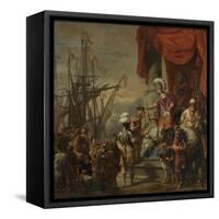 Aeneas at the Court of Latinus-Ferdinand Bol-Framed Stretched Canvas