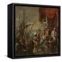 Aeneas at the Court of Latinus-Ferdinand Bol-Framed Stretched Canvas