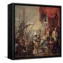 Aeneas at the Court of Latinus-Ferdinand Bol-Framed Stretched Canvas