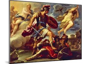 Aeneas Defeats Turnus-Luca Giordano-Mounted Giclee Print