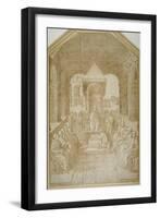 Aeneas Piccolomini Kissing the Slipper of Pope Eugenius, after Pinturicchio-null-Framed Giclee Print