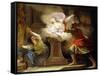 Aeneas Pursuing Helen in the Temple of Vesta-Pierre Lacour-Framed Stretched Canvas