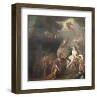 Aeneas Receiving a New Set of Armour from Venus-Ferdinand Bol-Framed Art Print