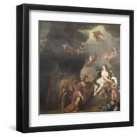 Aeneas Receiving a New Set of Armour from Venus-Ferdinand Bol-Framed Art Print