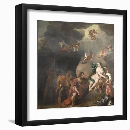 Aeneas Receiving a New Set of Armour from Venus-Ferdinand Bol-Framed Art Print