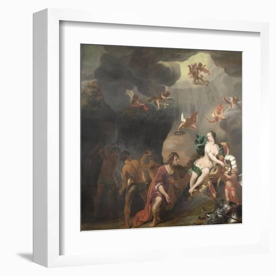 Aeneas Receiving a New Set of Armour from Venus-Ferdinand Bol-Framed Art Print