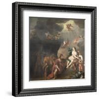 Aeneas Receiving a New Set of Armour from Venus-Ferdinand Bol-Framed Art Print