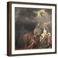 Aeneas Receiving a New Set of Armour from Venus-Ferdinand Bol-Framed Art Print