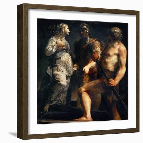 Aeneas, Sibyl and Charon, Ca. 1695-Giuseppe Maria Crespi-Framed Giclee Print