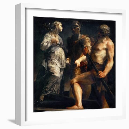 Aeneas, Sibyl and Charon, Ca. 1695-Giuseppe Maria Crespi-Framed Giclee Print