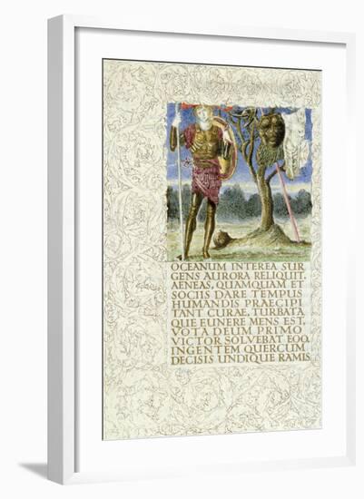 Aeneas Stands Beside the Spoils of King Mezentius, 1874-C.1919 (W/C on Vellum)-null-Framed Giclee Print