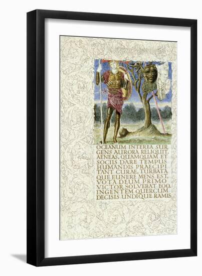 Aeneas Stands Beside the Spoils of King Mezentius, 1874-C.1919 (W/C on Vellum)-null-Framed Giclee Print