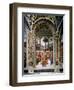 Aeneas Sylvius Piccolomini (1405-64) Delivers an Oration before King James I of Scotland…-Bernardino di Betto Pinturicchio-Framed Giclee Print