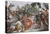 Aeneas with King Evander and Pallas, Detail from Stories of Aeneas-Pietro da Cortona-Stretched Canvas