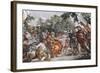 Aeneas with King Evander and Pallas, Detail from Stories of Aeneas-Pietro da Cortona-Framed Giclee Print