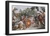 Aeneas with King Evander and Pallas, Detail from Stories of Aeneas-Pietro da Cortona-Framed Giclee Print