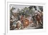 Aeneas with King Evander and Pallas, Detail from Stories of Aeneas-Pietro da Cortona-Framed Giclee Print
