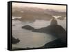 Aerial at Dusk of Sugar Loaf Mountain and Rio de Janeiro-Dmitri Kessel-Framed Stretched Canvas