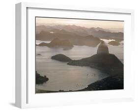 Aerial at Dusk of Sugar Loaf Mountain and Rio de Janeiro-Dmitri Kessel-Framed Photographic Print