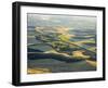 Aerial at Harvest Time in the Palouse Region of Eastern Washington-Julie Eggers-Framed Photographic Print