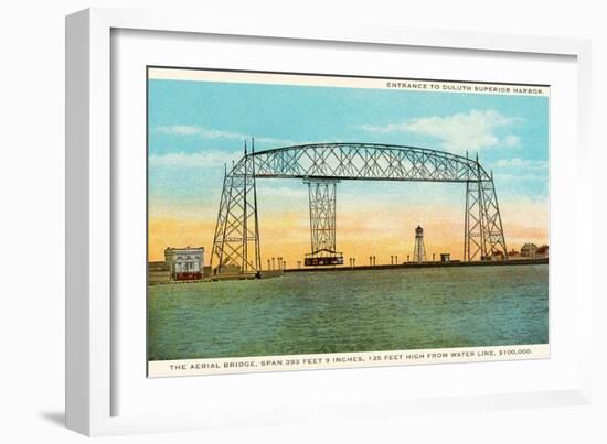 Aerial Bridge, Duluth Harbor, Michigan-null-Framed Art Print