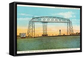 Aerial Bridge, Duluth Harbor, Michigan-null-Framed Stretched Canvas