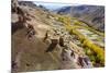 Aerial by drone of Gohargeen fort, Yakawlang province, Bamyan, Afghanistan-Michael Runkel-Mounted Photographic Print