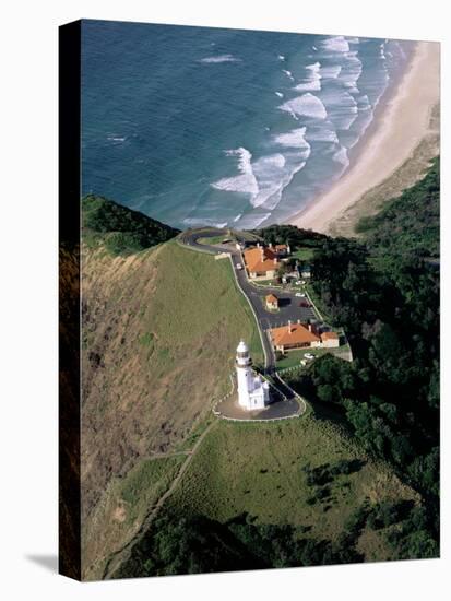 Aerial Byron Bay Lighthouse from the Air-null-Stretched Canvas